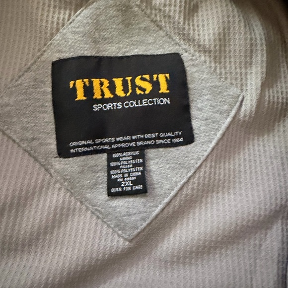 TRUST Gray Heavyweight Jacket with Faux Fur Hood - Picture 4 of 4